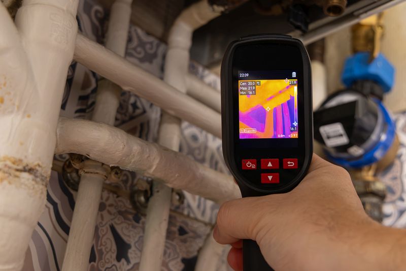 a local Boerne plumber uses thermal imaging detection to find a slab leak
